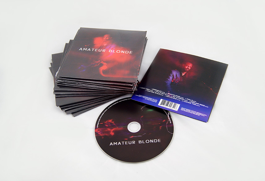 Amateur Blonde Music cd packaging design