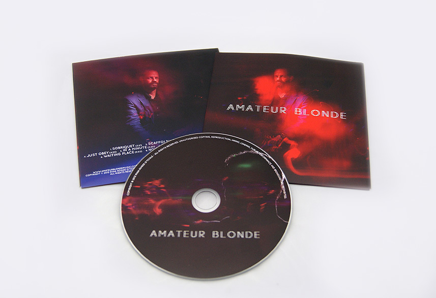 Amateur Blonde Music cd packaging design