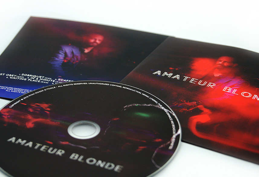 Amateur Blonde Music cd packaging design