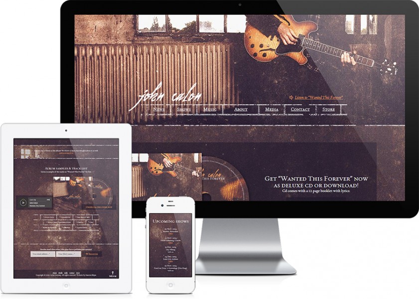 John Calon band website design