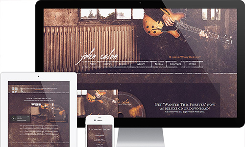 WordPress band website design